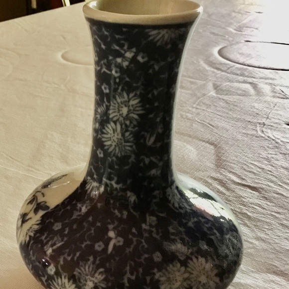 Blue white chinoiserie vase - Picture 2 of 4